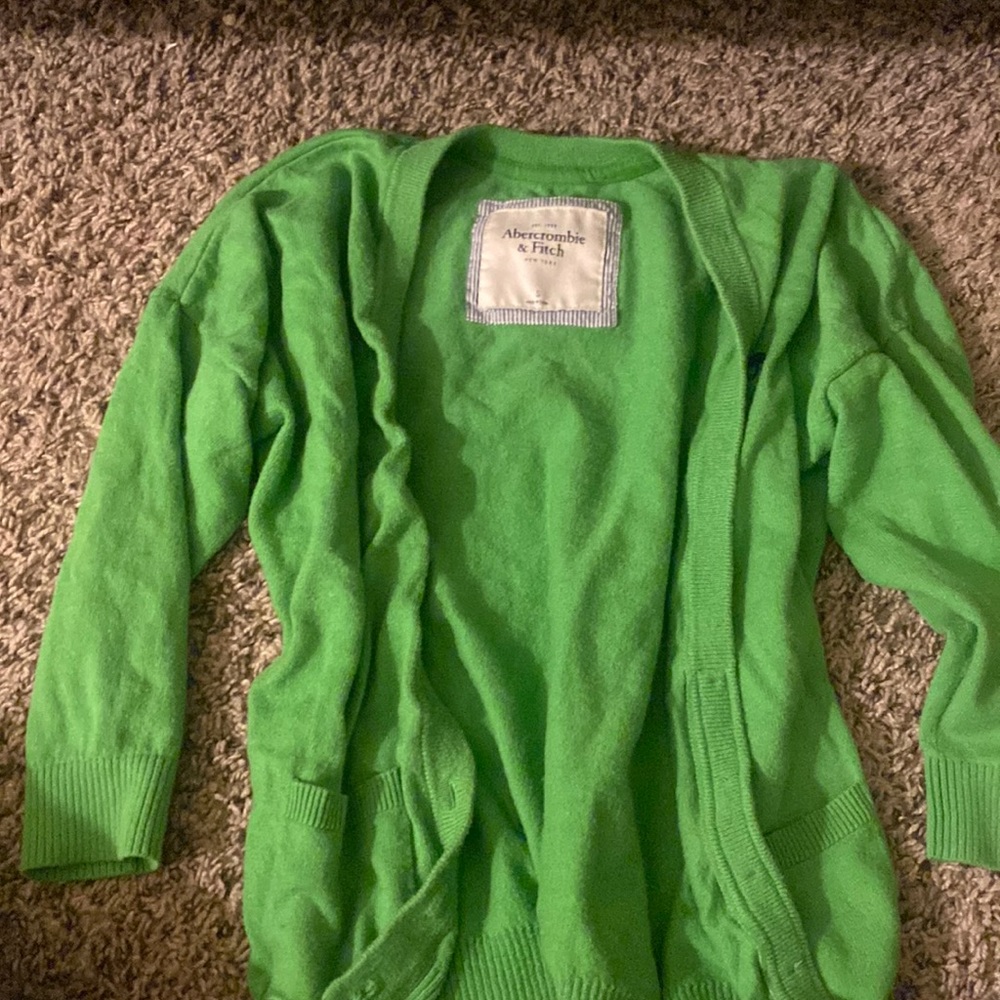 A green cardigan I don’t wear
